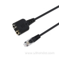 RJ9/RJ11 To Port Female headset Adapter Cable